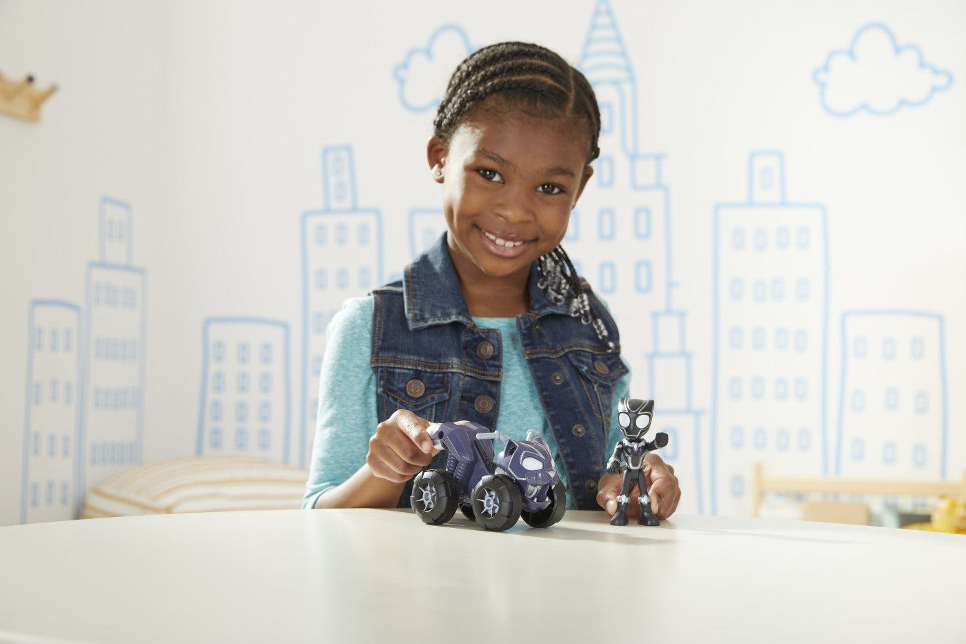 SPIDEY PRIETENII EXTRAORDINARI SET VEHICUL SI FIGURINA BLACK PANTHER