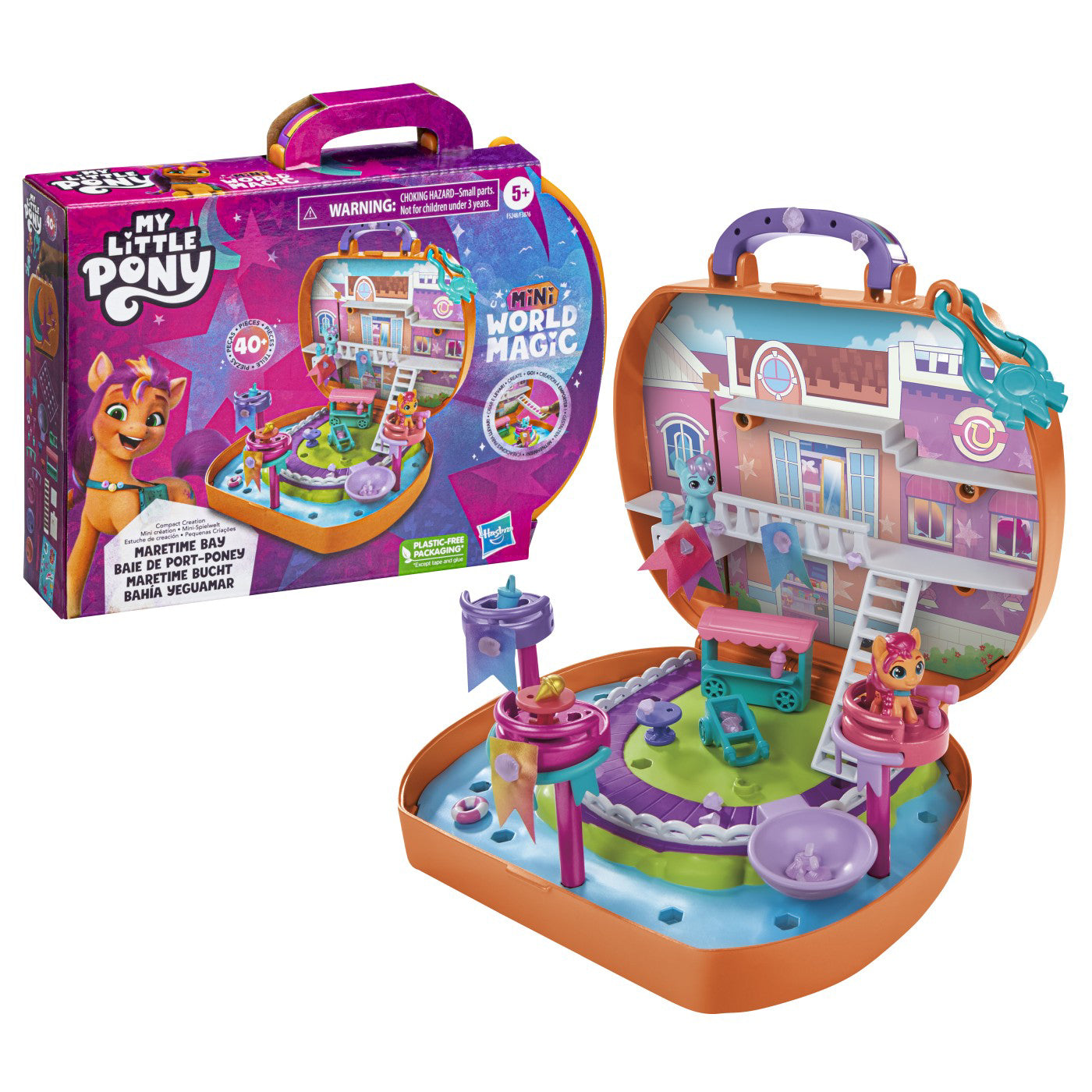 MY LITTLE PONY MINI WORLD MAGIC SET DE JOACA COMPACT CREATION MARETIME BAY