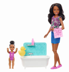 PAPUSA BARBIE MAMICA BRUNETA CU BEBELUS