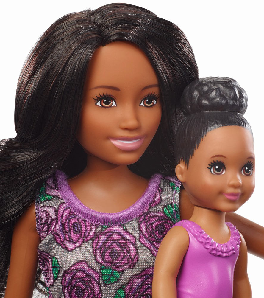 PAPUSA BARBIE MAMICA BRUNETA CU BEBELUS