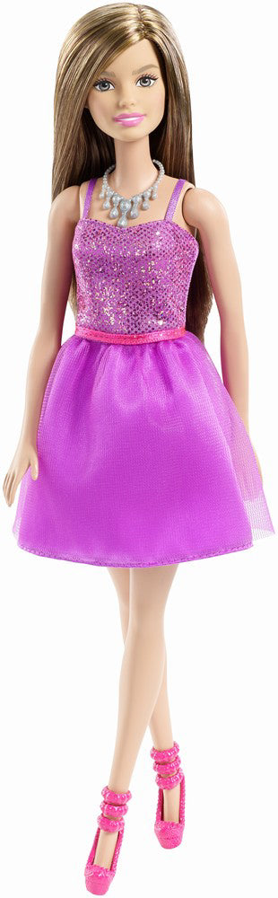 PAPUSA BARBIE TINUTE STRALUCITOARE ROCHITA MOV