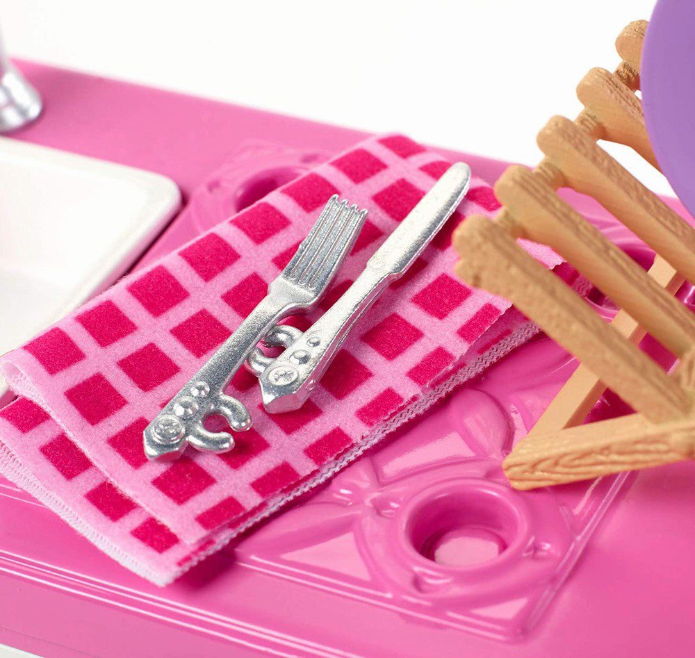 SET MOBILIER BARBIE BUCATARIE CU VESELA