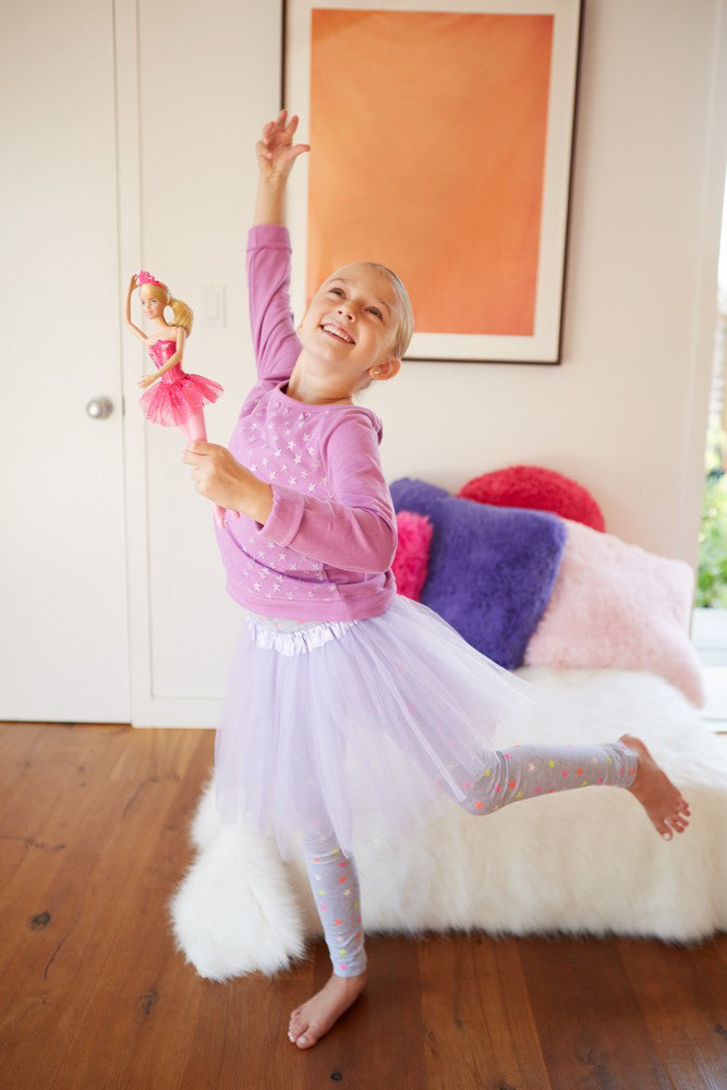 PAPUSA BARBIE BALERINA COSTUM ROZ