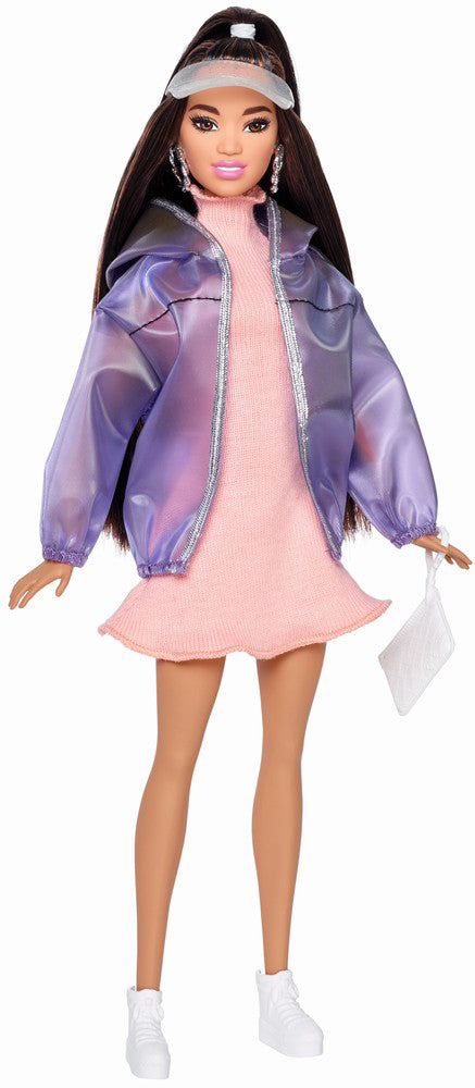 PAPUSA BARBIE FASHIONISTA CU ROCHITA VERDE DE SCHIMB