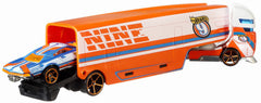 SET CAMION SI MASINA SPORT HOT WHEELS SPEEDWAY HAULER
