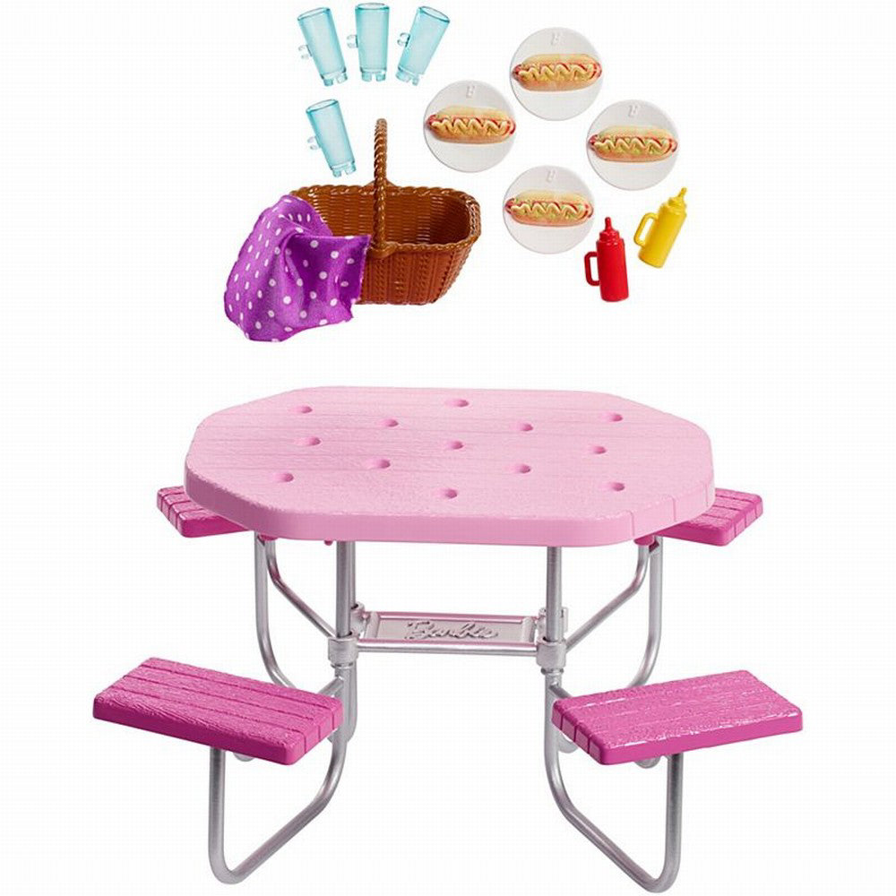 BARBIE SET MOBILIER EXTERIOR PICNIC
