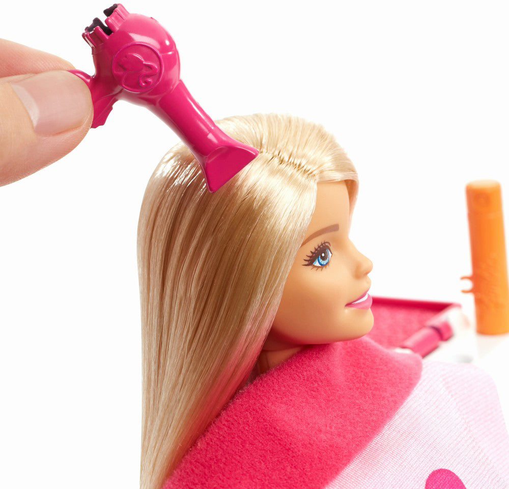 BARBIE SET SALON DE INFRUMUSETARE CU PAPUSA BLONDA