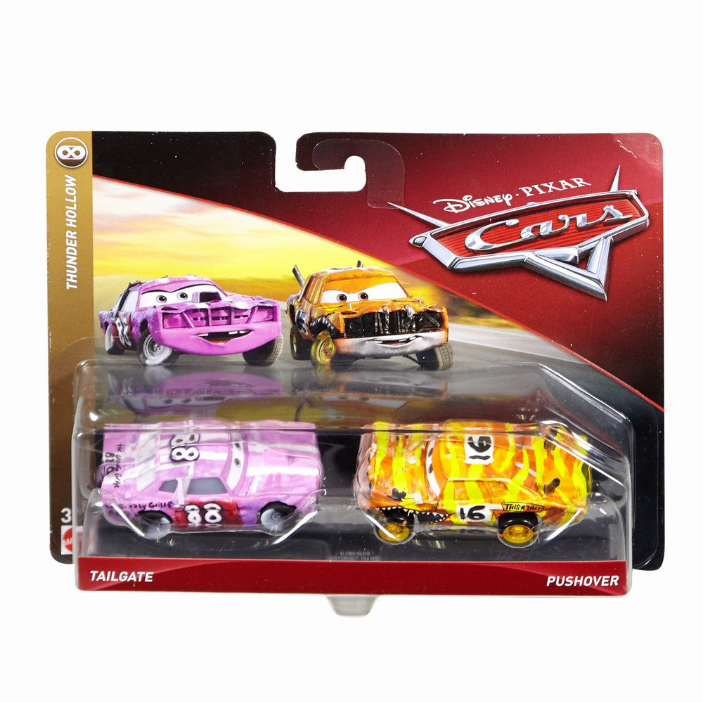 CARS 3 PERSONAJ DIE CAST PACHET 2 MASINI TAILGATE SI PUSHOVER