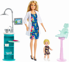 BARBIE CARIERE SET MOBILIER CU PAPUSA LA STOMATOLOG