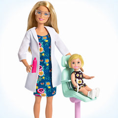 BARBIE CARIERE SET MOBILIER CU PAPUSA LA STOMATOLOG