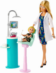 BARBIE CARIERE SET MOBILIER CU PAPUSA LA STOMATOLOG