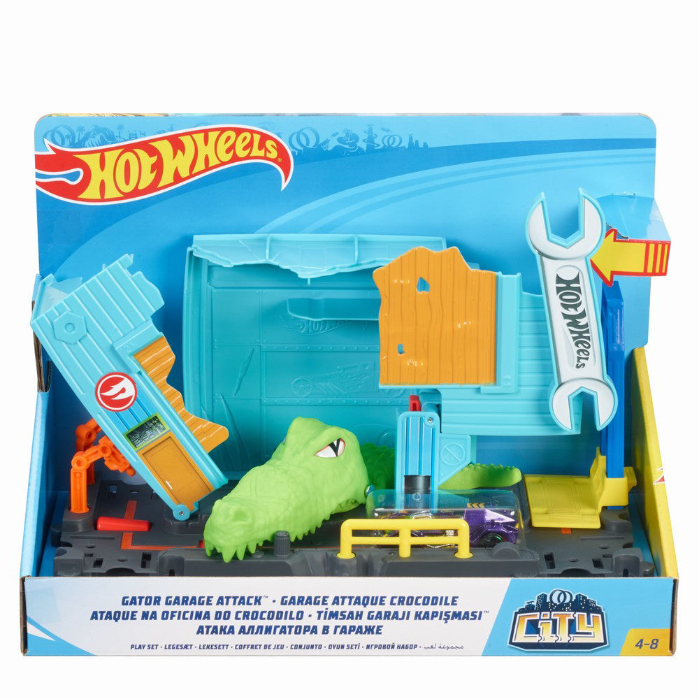 CITY CURSA CU OBSTACOL HOT WHEELS ATACUL CROCODILULUI