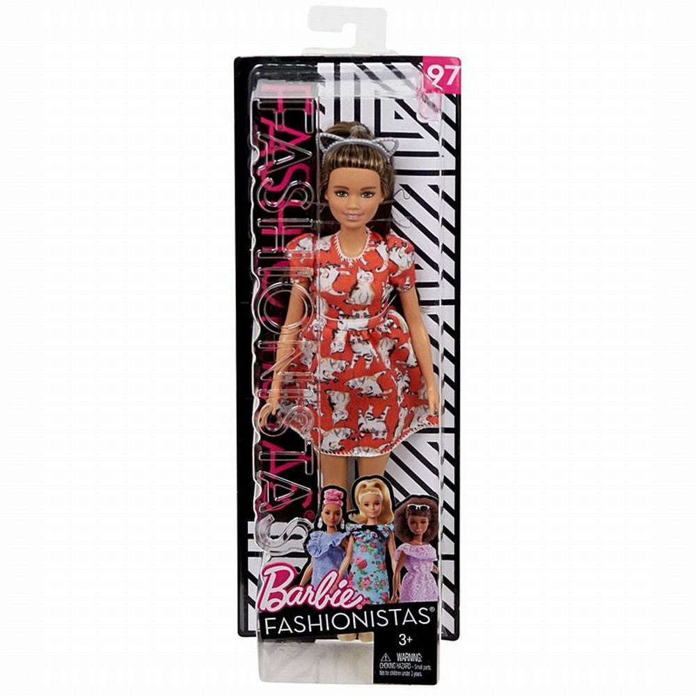 PAPUSA BARBIE FASHIONISTA CU ROCHITA CU IMPRIMEURI