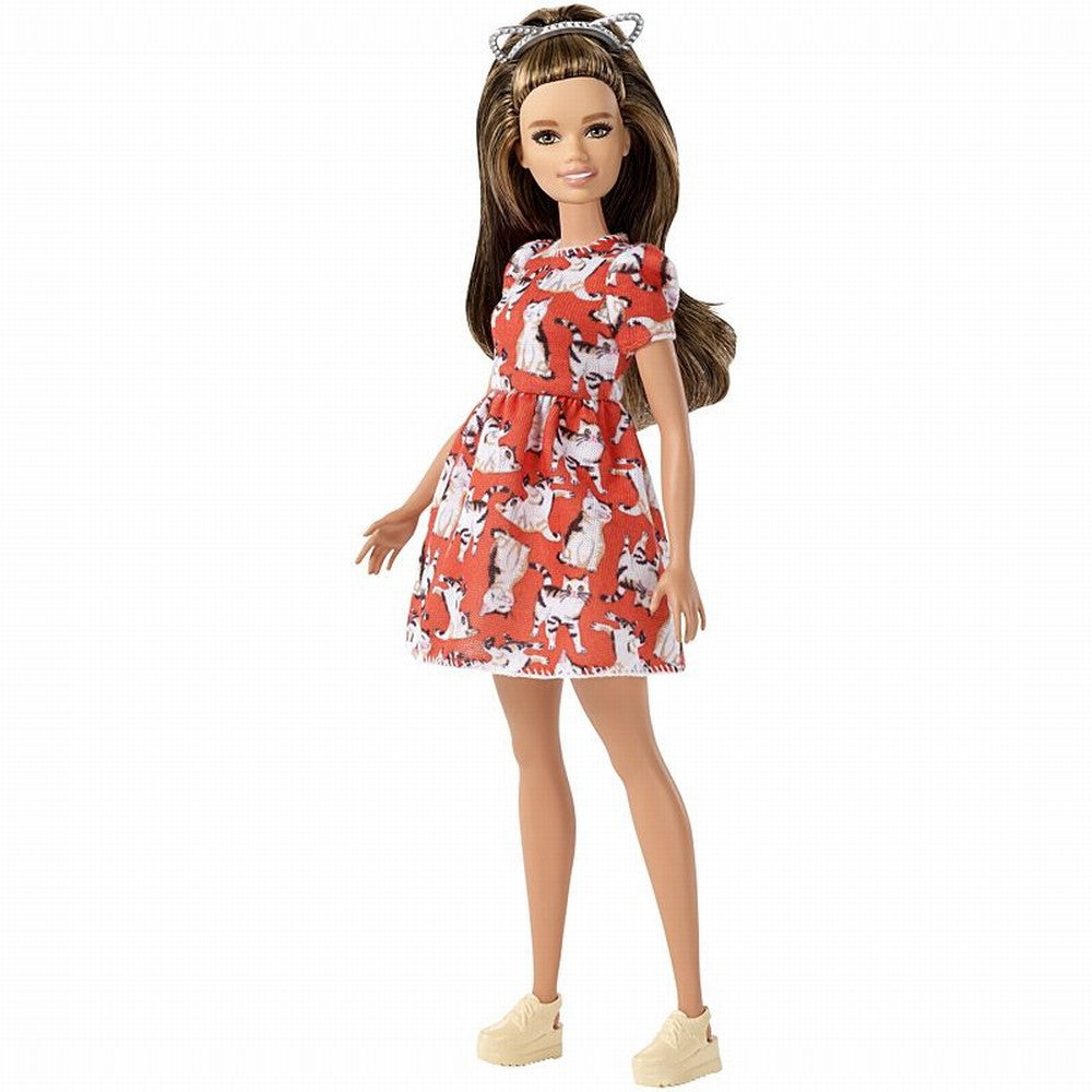 PAPUSA BARBIE FASHIONISTA CU ROCHITA CU IMPRIMEURI