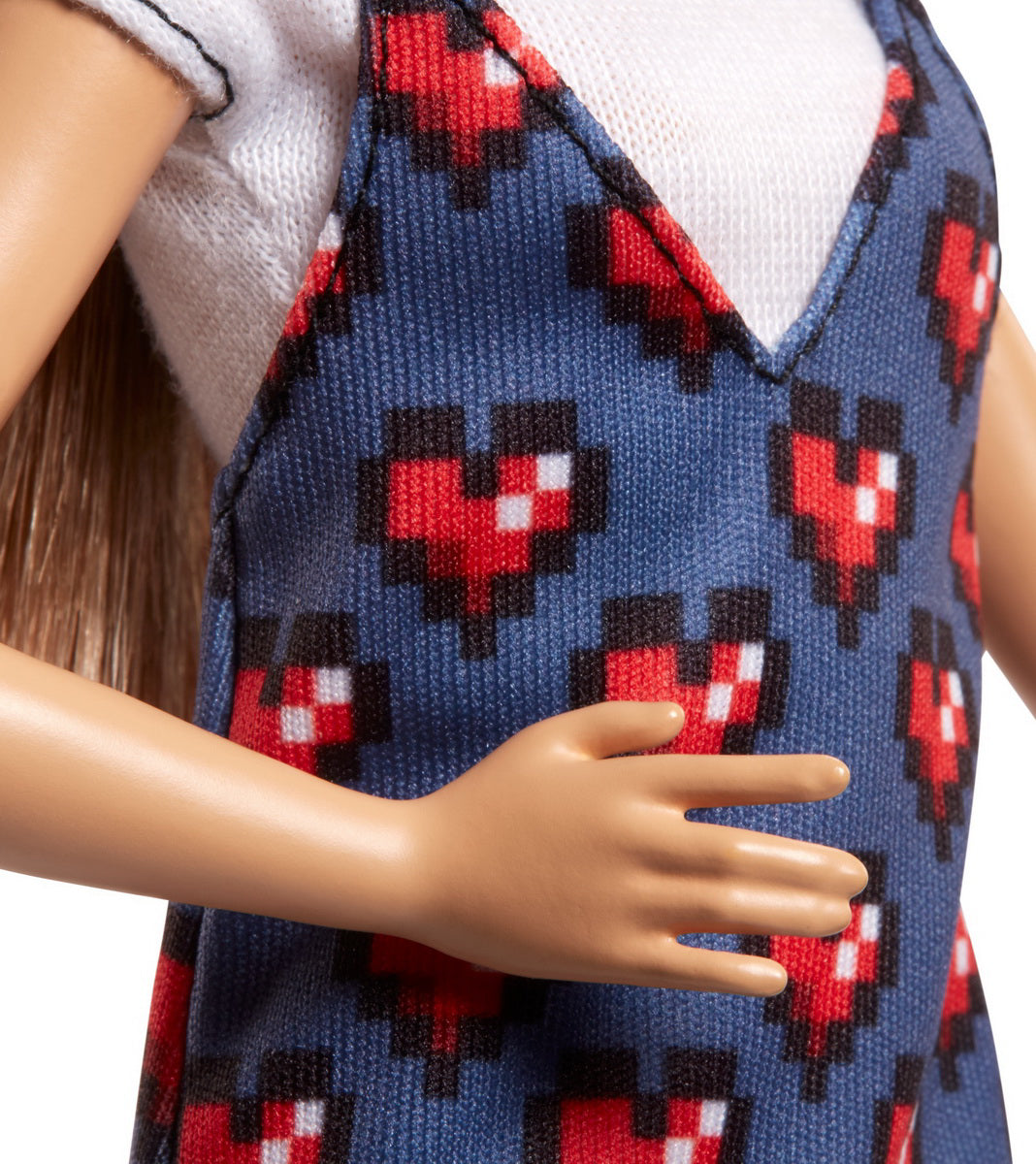 PAPUSA BARBIE FASHIONISTA CU ROCHITA PLINA DE INIMIOARE