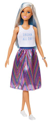 PAPUSA BARBIE FASHIONISTA CU MAIEU ALB