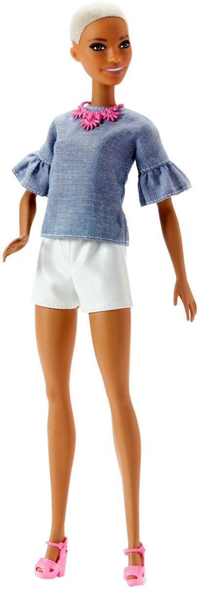 PAPUSA BARBIE FASHIONISTA TUNSA SCURT SI PANTALONI ALBI