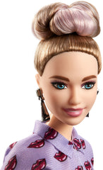 PAPUSA BARBIE FASHIONISTA IN TINUTA LEJERA SI CU COC