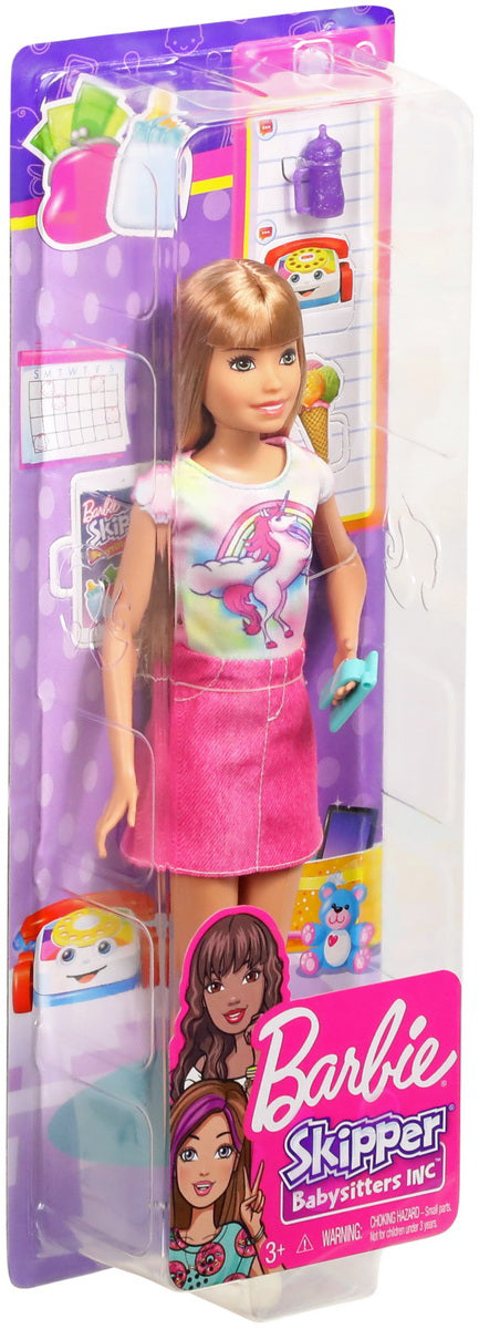 PAPUSA BARBIE GAMA FAMILY BONA BLONDA CU FUSTITA ROZ