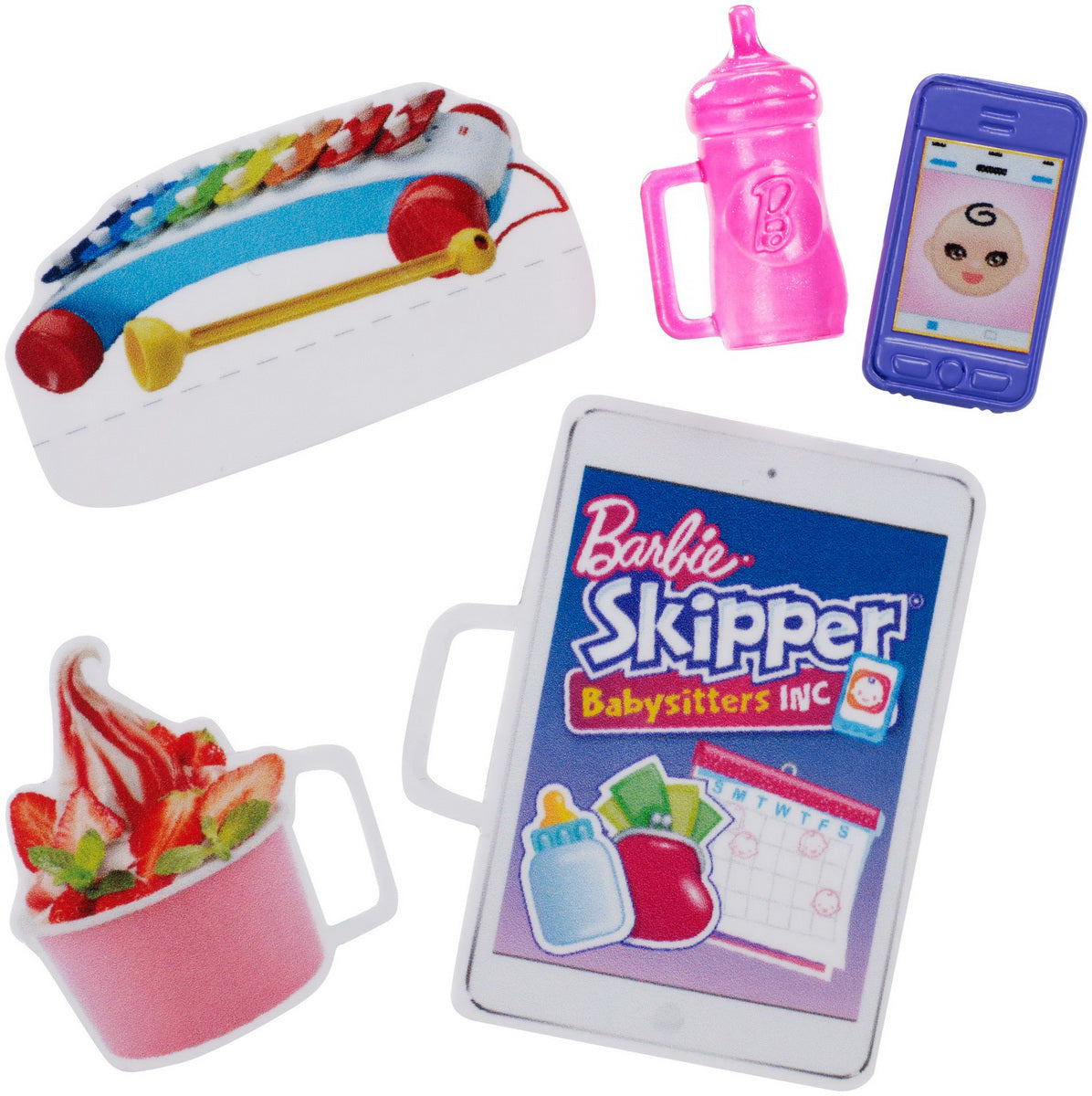 PAPUSA BARBIE GAMA FAMILY BONA BRUNETA CU FUSTITA BLUEJEANS