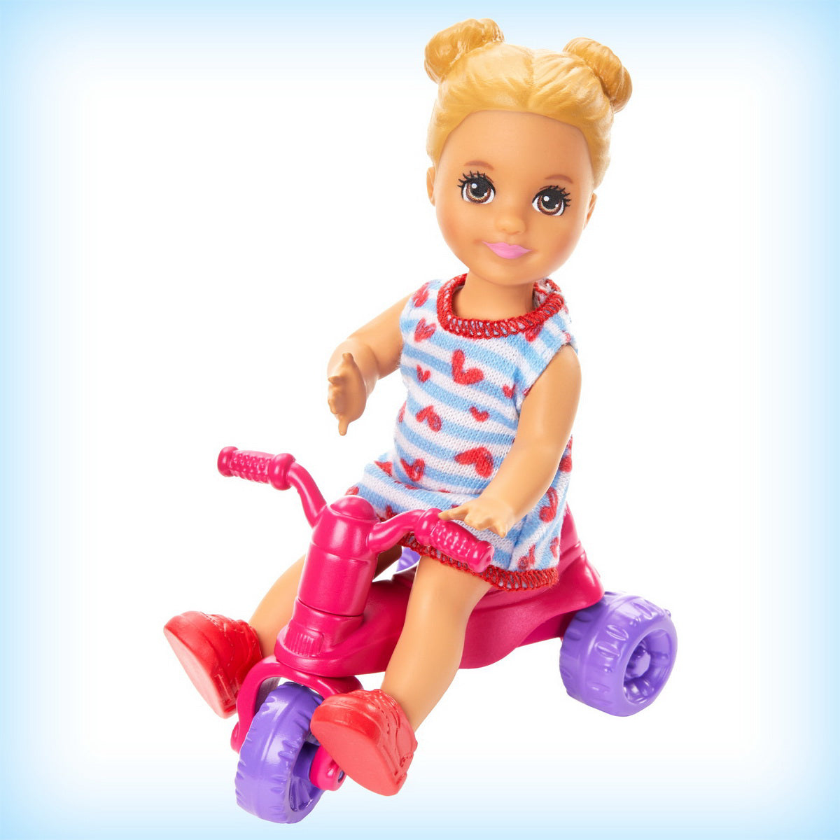 PAPUSA BARBIE MAMICA CU COPILAS SI TRICICLETA