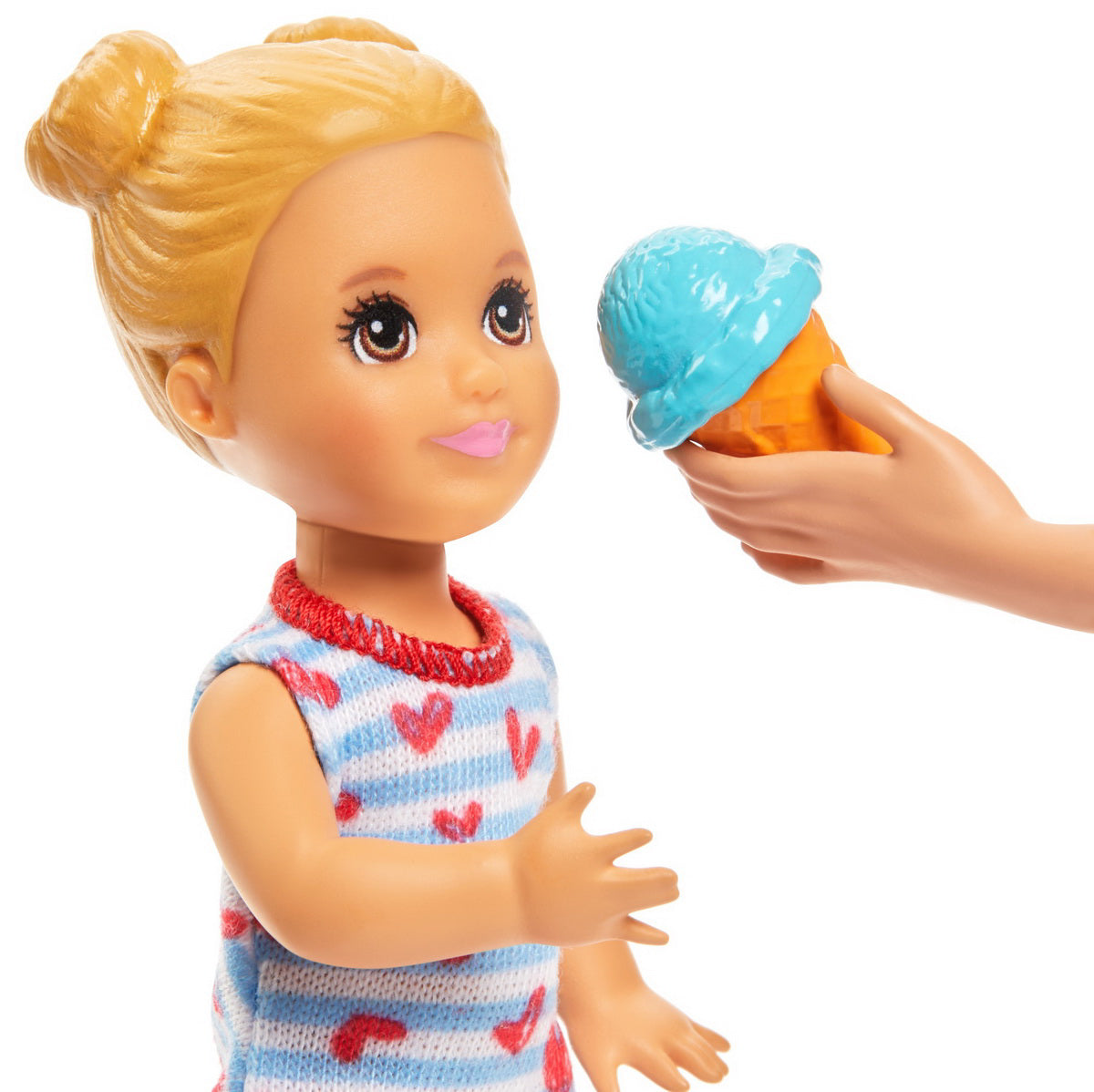 PAPUSA BARBIE MAMICA CU COPILAS SI TRICICLETA