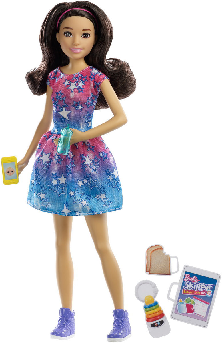 PAPUSA BARBIE GAMA FAMILY BONA CU ROCHITA INSTELATA