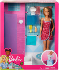 BARBIE SET BAIE CU DUS SI PAPUSA BLONDA