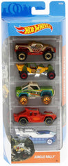 SET 5 MASINUTE HOT WHEELS JUNGLE RALLY