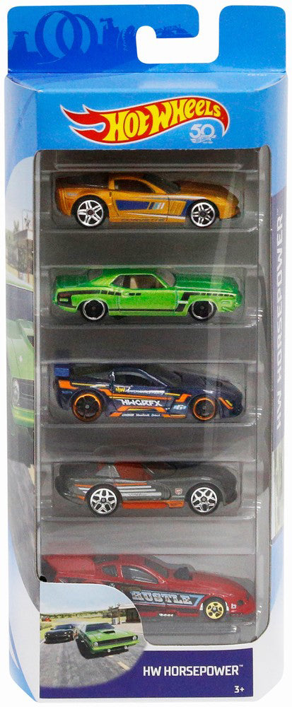 SET 5 MASINUTE HOT WHEELS HORSE POWER