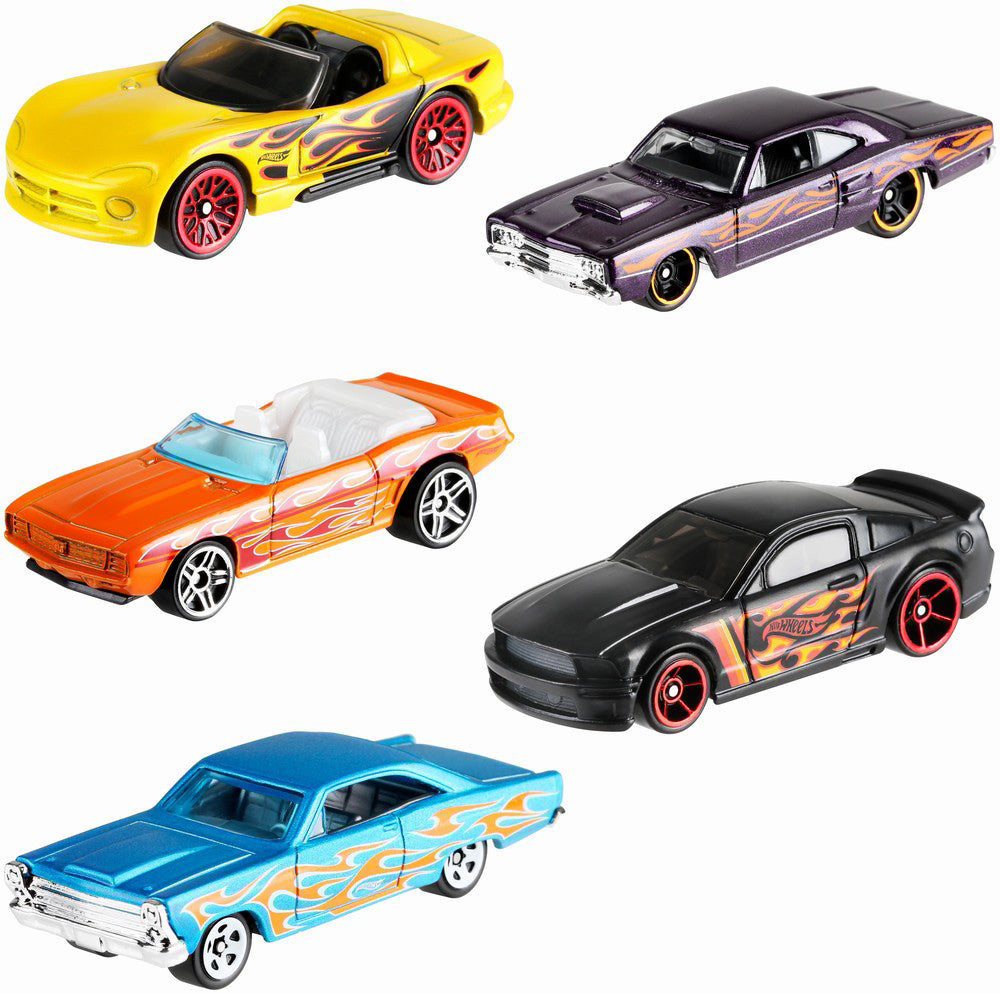 SET 5 MASINI HOT WHEELS FLAMES
