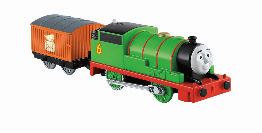 THOMAS TRACKMASTER LOCOMOTIVA PERCY CU VAGON
