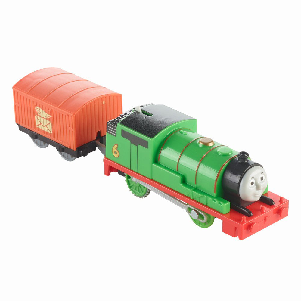 THOMAS TRACKMASTER LOCOMOTIVA PERCY CU VAGON