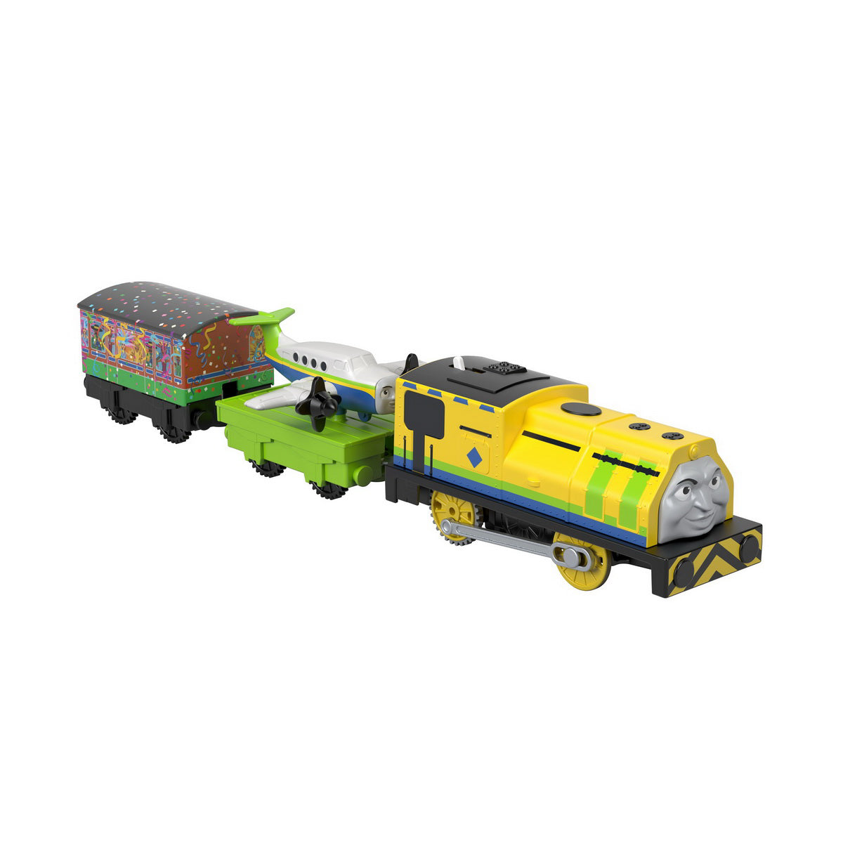 THOMAS LOCOMOTIVA RAUL SI EMERSON MOTORIZATA CU 2 VAGOANE SI ACCESORII