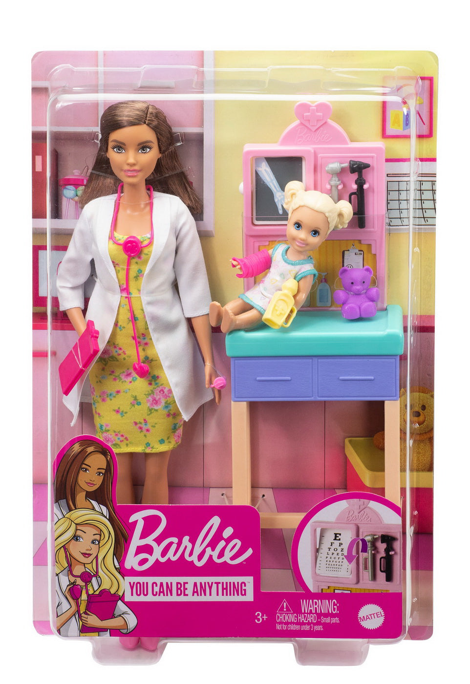 BARBIE CARIERE SET CU PAPUSA DOCTOR PEDIATRU SATENA