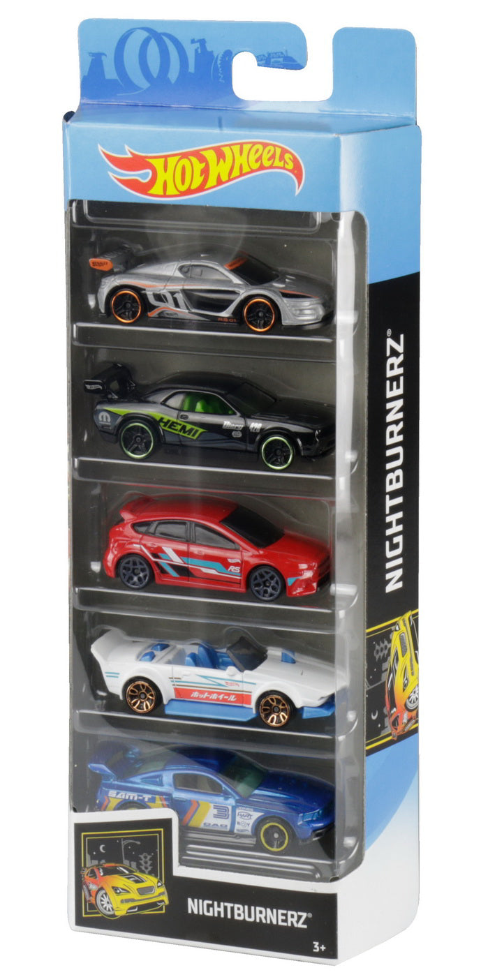 SET 5 MASINI HOT WHEELS CU DESIGN NIGHTBURNERZ