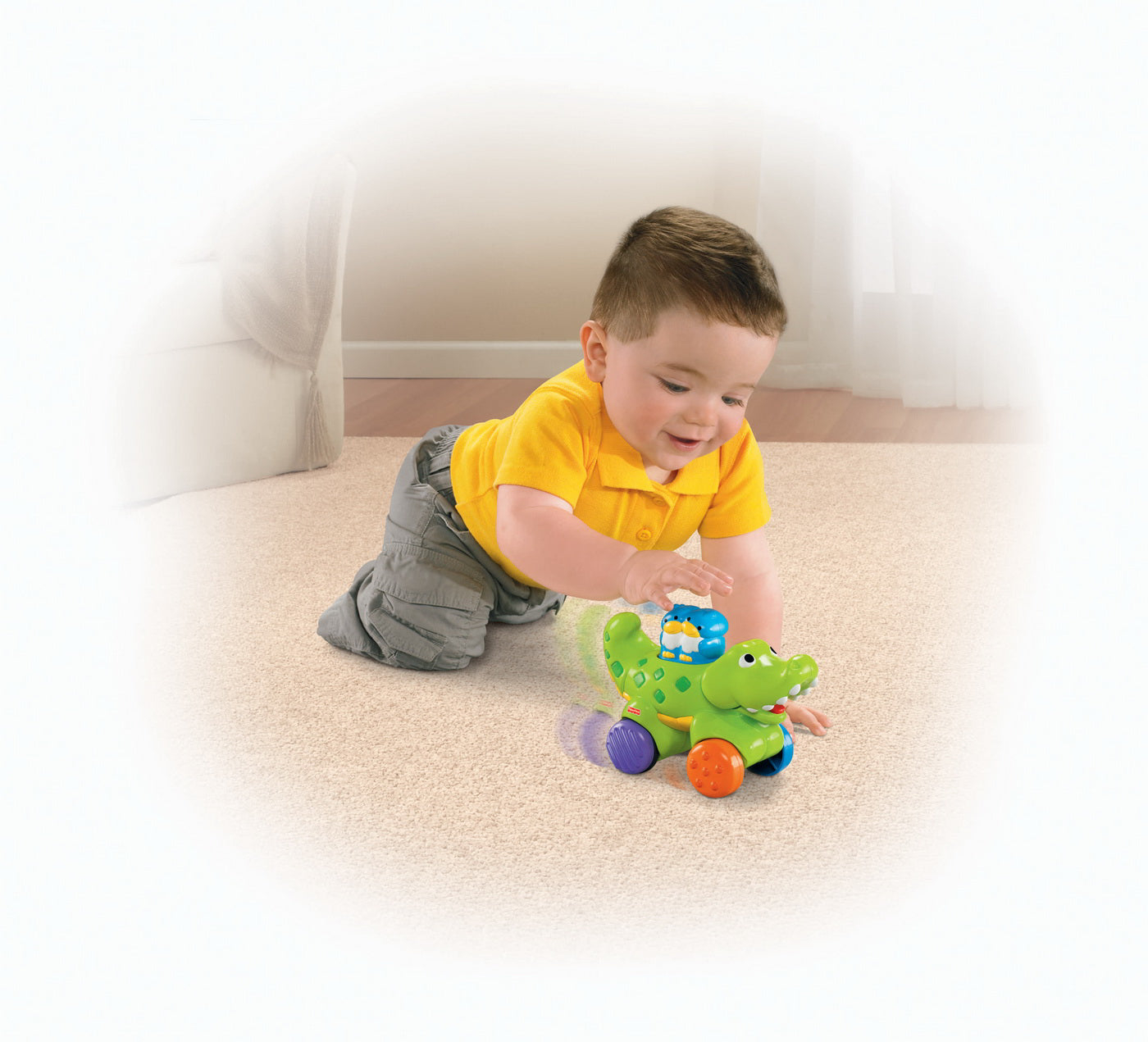 FISHER PRICE JUCARIE BEBE CROCODIL PRESS AND GO