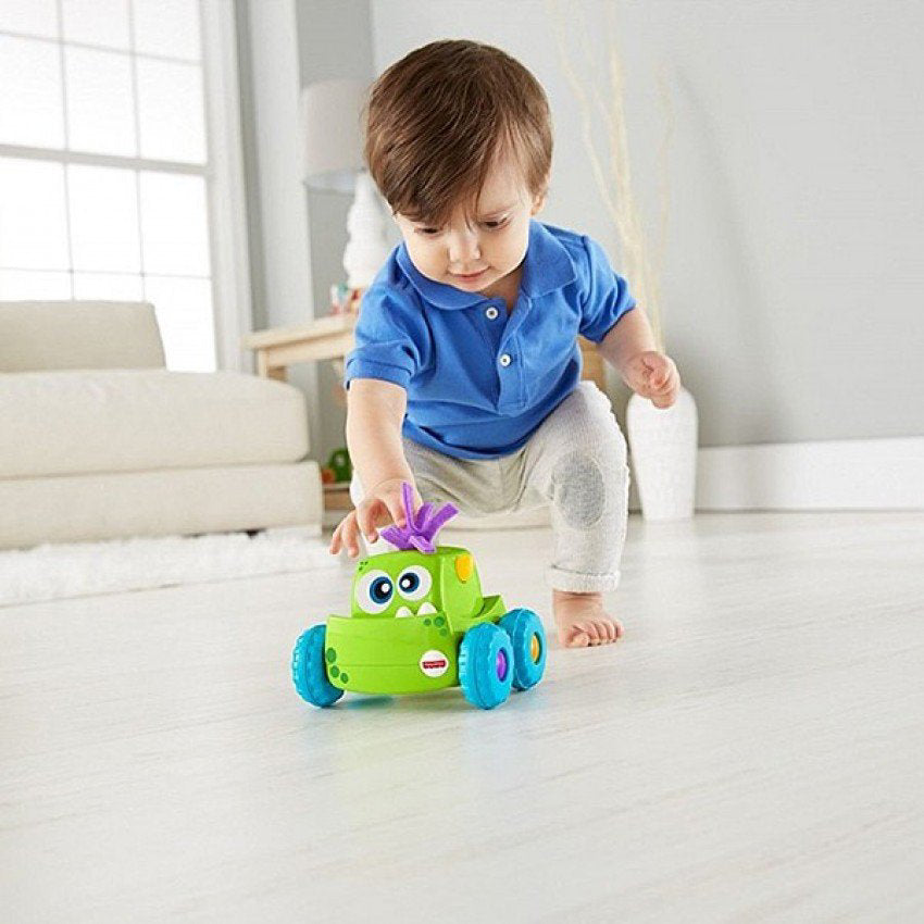 FISHER PRICE MASINUTA BEBE MONSTRULETUL VERDE PLIMBARET