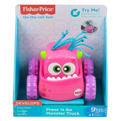 FISHER PRICE MASINUTA BEBE MONSTRULETUL ROZ PLIMBARET