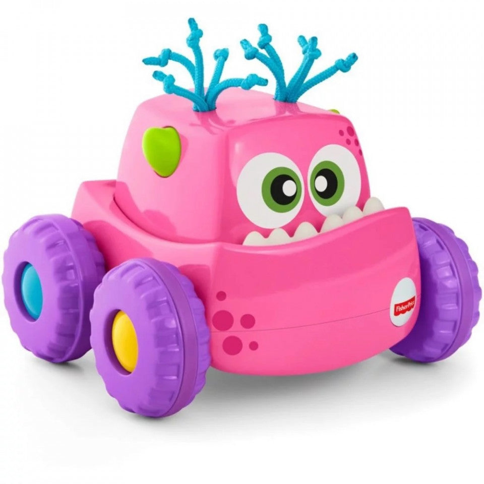 FISHER PRICE MASINUTA BEBE MONSTRULETUL ROZ PLIMBARET