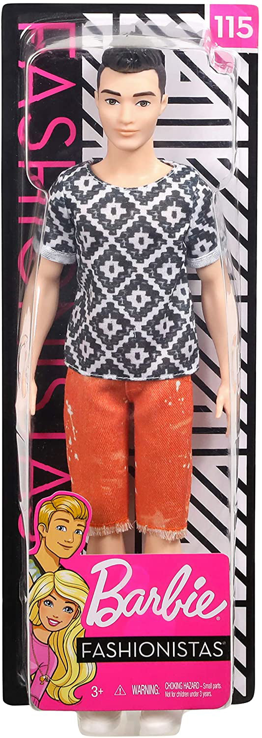 PAPUSA BAIAT FASHIONISTAS CU TRICOU ALB NEGRU MOZAIC