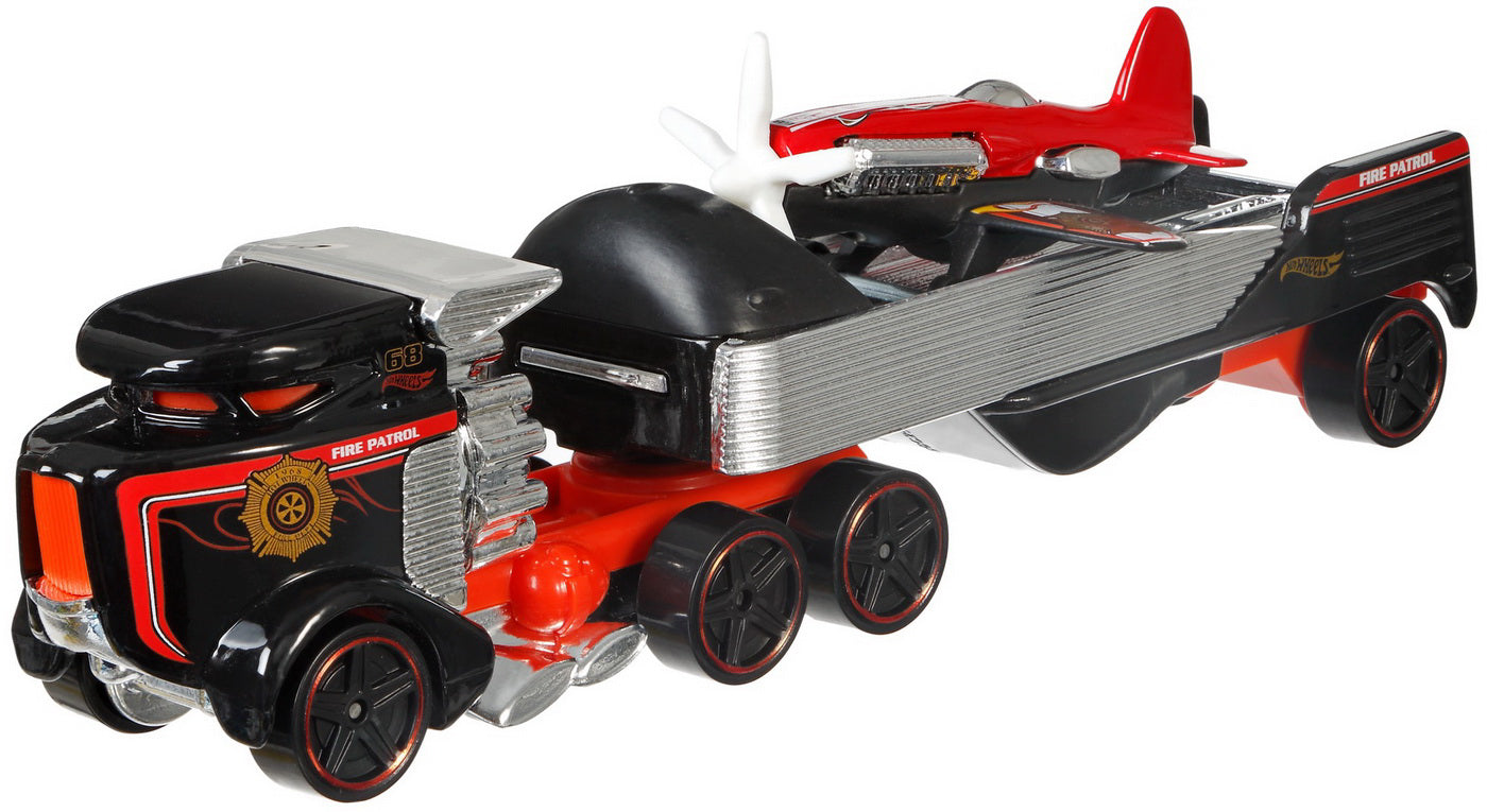 SET CAMION SI MASINA SPORT HOT WHEELS SKY SHOW RIG