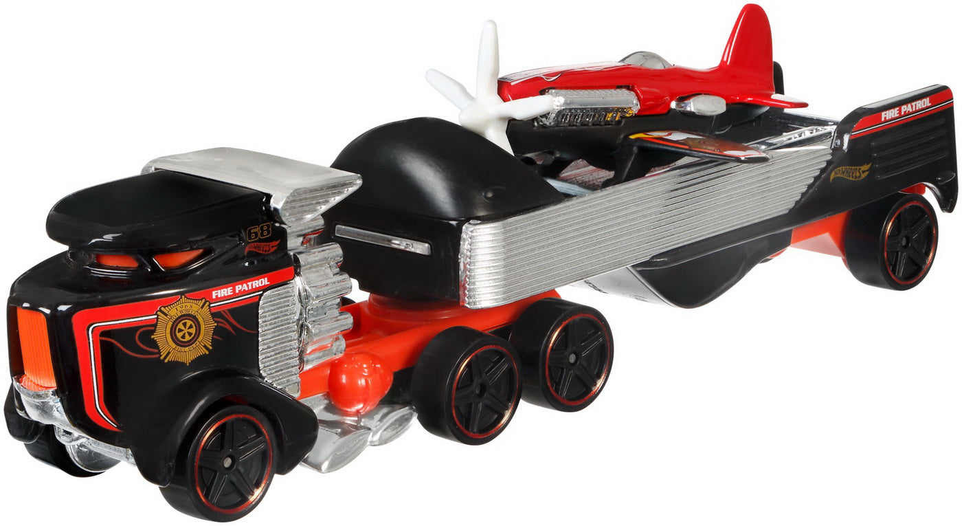 SET CAMION SI MASINA SPORT HOT WHEELS SKY SHOW RIG