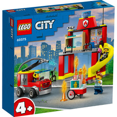 LEGO® City - Remiza si Masina de Pompieri 60375, 153 piese