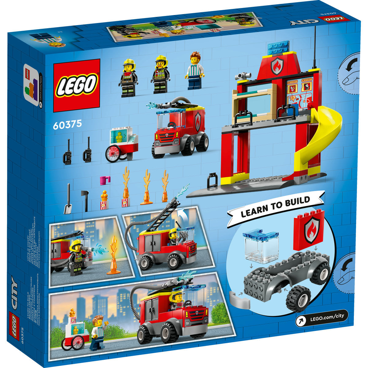 LEGO® City - Remiza si Masina de Pompieri 60375, 153 piese