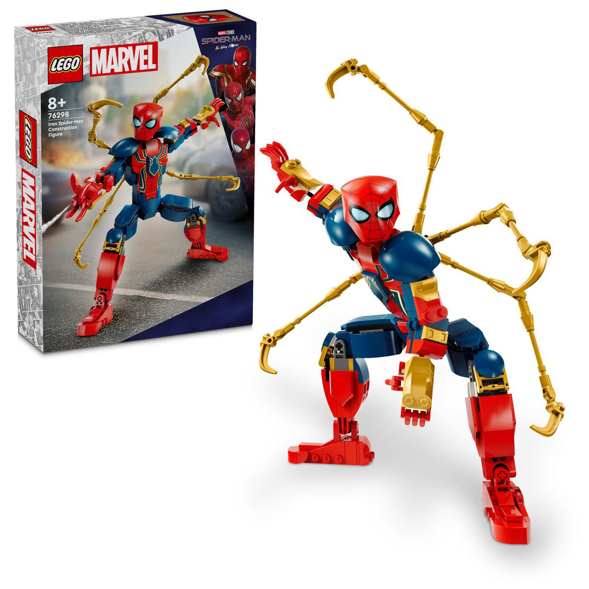 LEGO® Super Heroes - Figurina de constructie Omul Paianjen de fier 76298, 303 piese