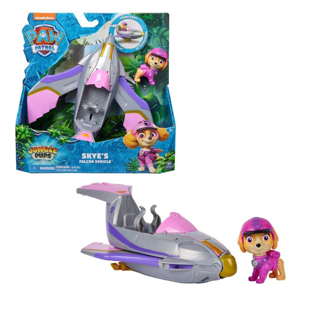 Figurina si Vehicul Paw Patrol Jungle Skye's Falcon, SPM6067778-20143428