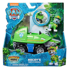 Figurina si Vehicul Paw Patrol Jungle Rocky's Turtle Vehicle, SPM6067778-20143426