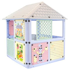 Casuta de joaca Mochtoys Smart House culori pastel, 115 x 106 x 128 cm, 12795