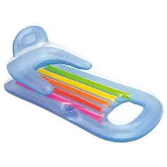 Saltea Gonflabila Intex cu Perna pentru Plaja, IX58802EUALBASTRU